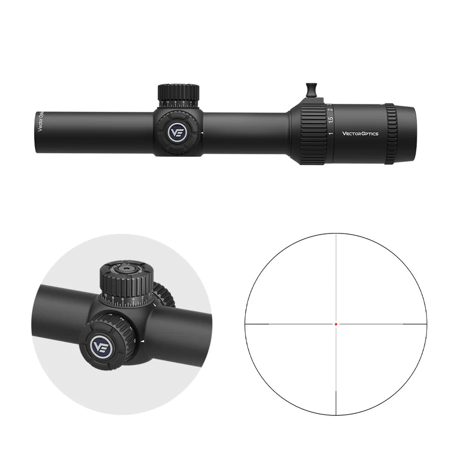 Vector Optics Forester 1-8x24 SFP lunetă pentru pușcă
