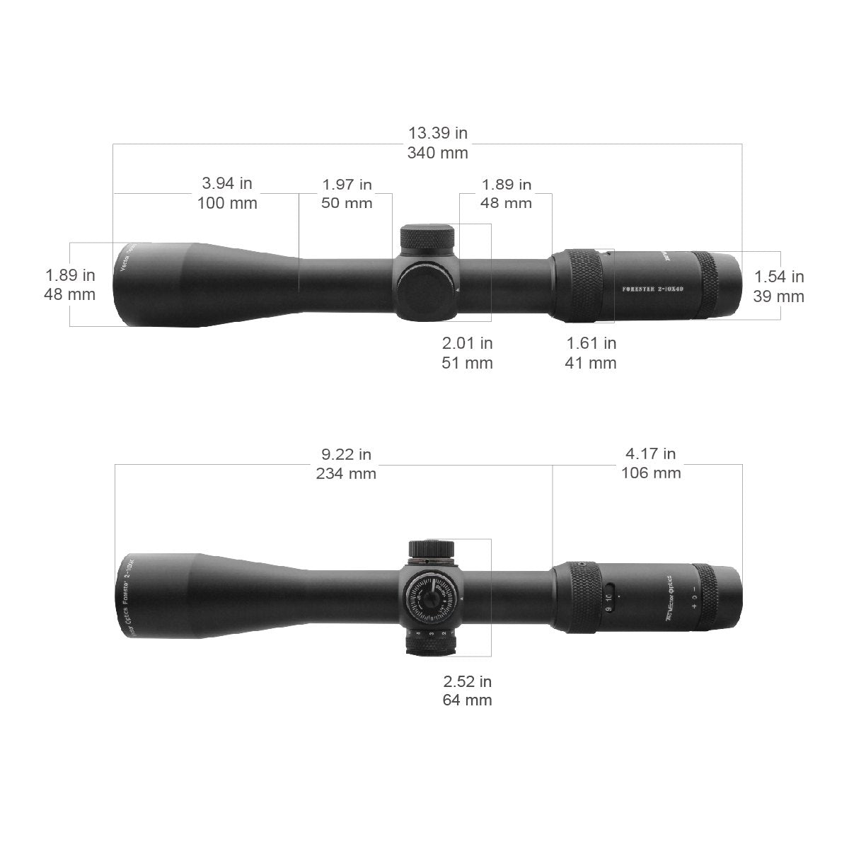 Vector Optics Forester 2-10x40SFP lunetă de pușcă