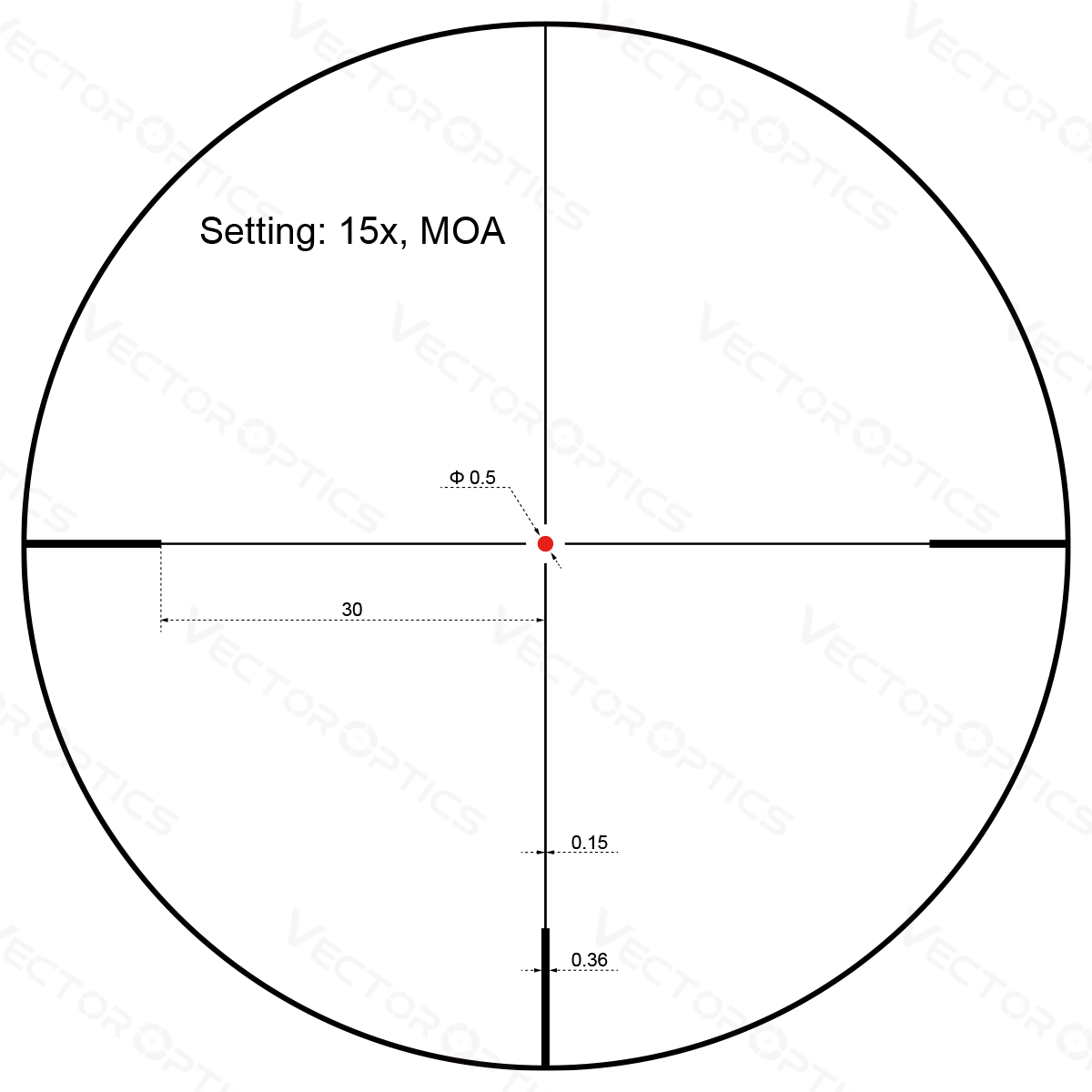 Vector Optics Forester 3-15x50SFP lunetă de pușcă