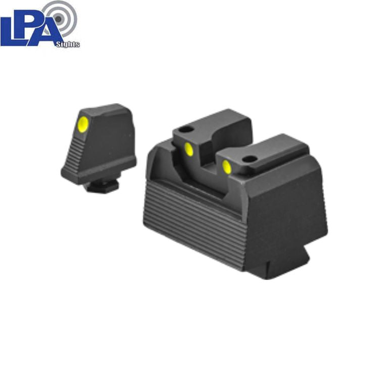 Sig Sauer P220, P226, P229, P320 & P365 Optics Ready semi-adjustable sight set | with luminescent dots LPA