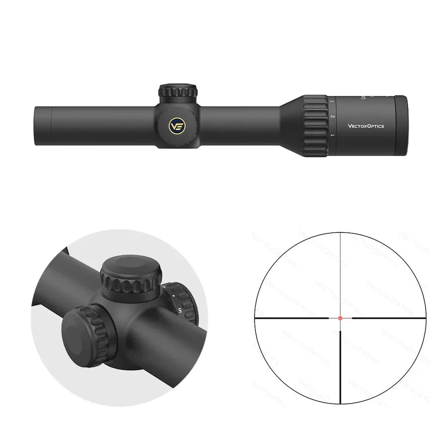 Vector Optics Continental x6 1-6x24 lunetă cu fibră Vector Optics