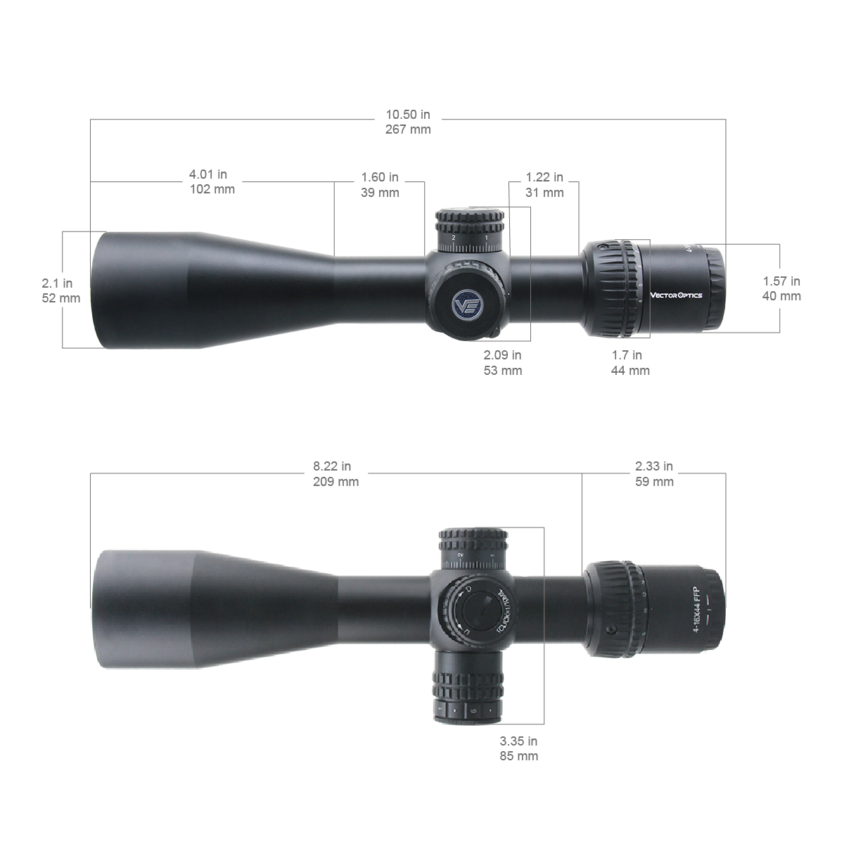 Vector Optics Veyron 4-16x44 IR First Focal Plane Illuminated lunetă de pușcă