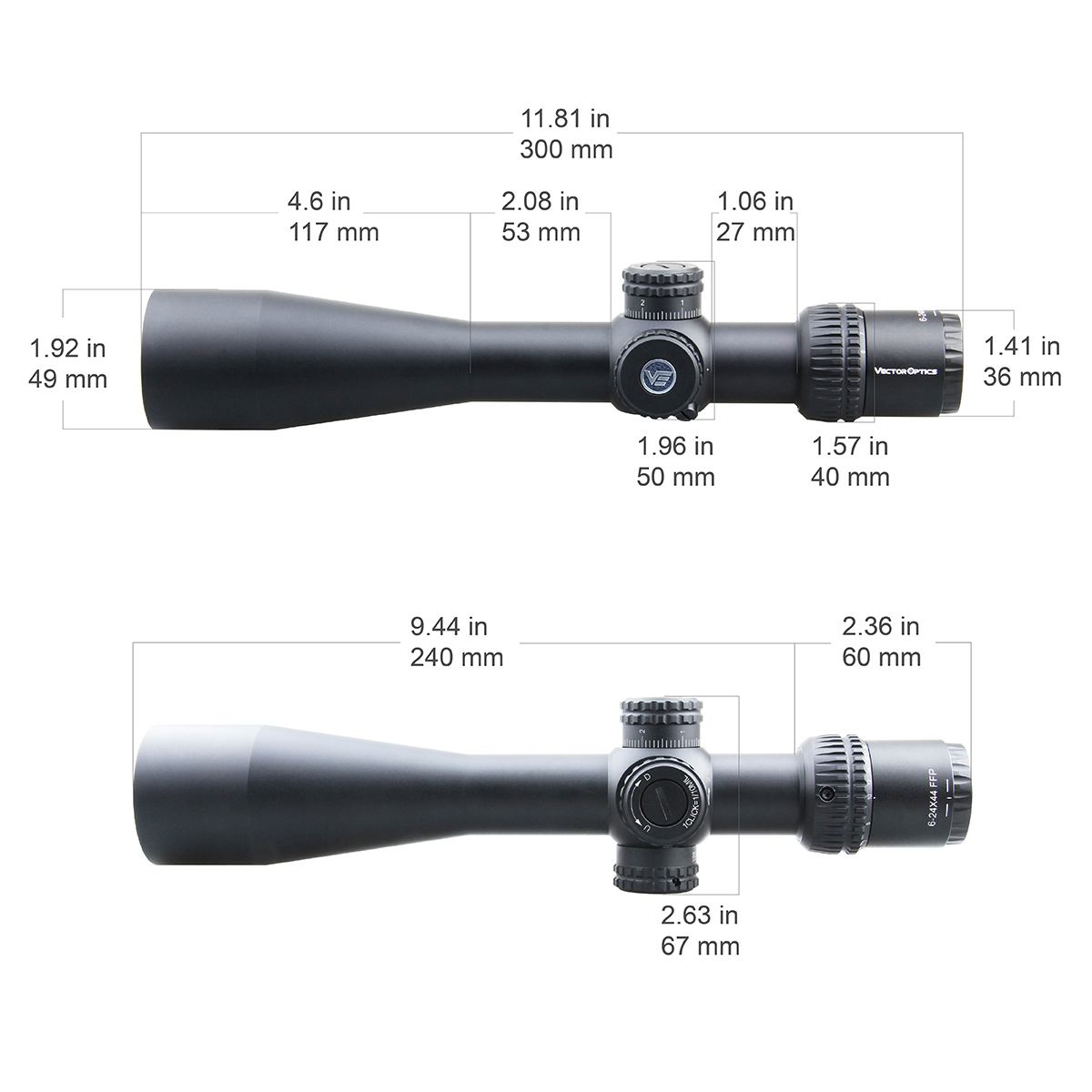 Vector Optics Veyron 6-24x44 FFP lunetă de pușcă