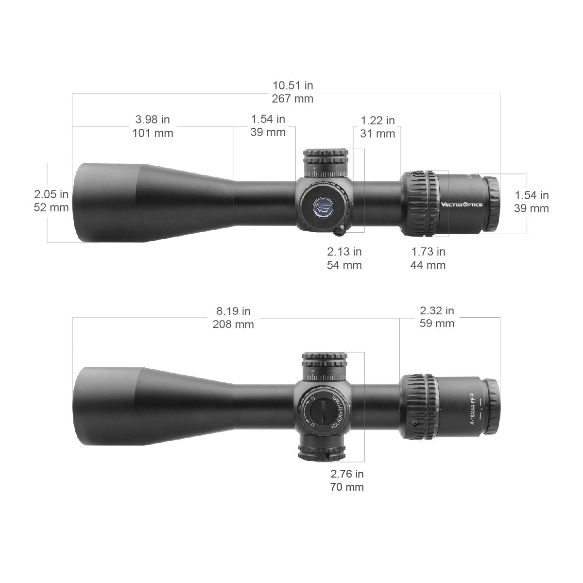 Vector Optics Veyron 4-16x44 FFP lunetă de pușcă
