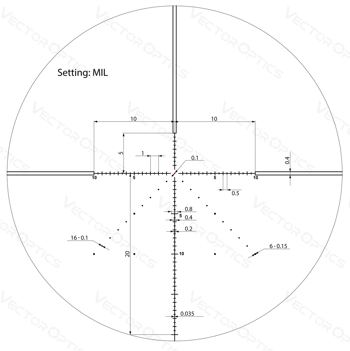 Vector Optics Veyron 4-16x44 IR First Focal Plane Illuminated lunetă de pușcă