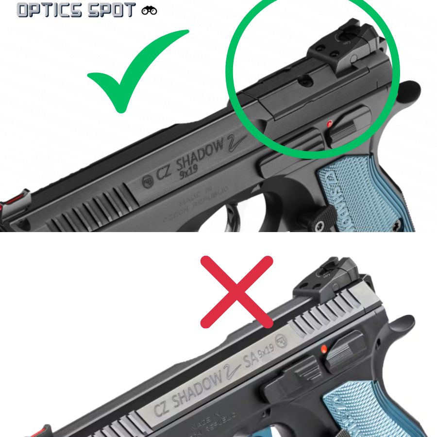 CZ Shadow 2 placă adaptor | Aimpoint A-CUT footprint