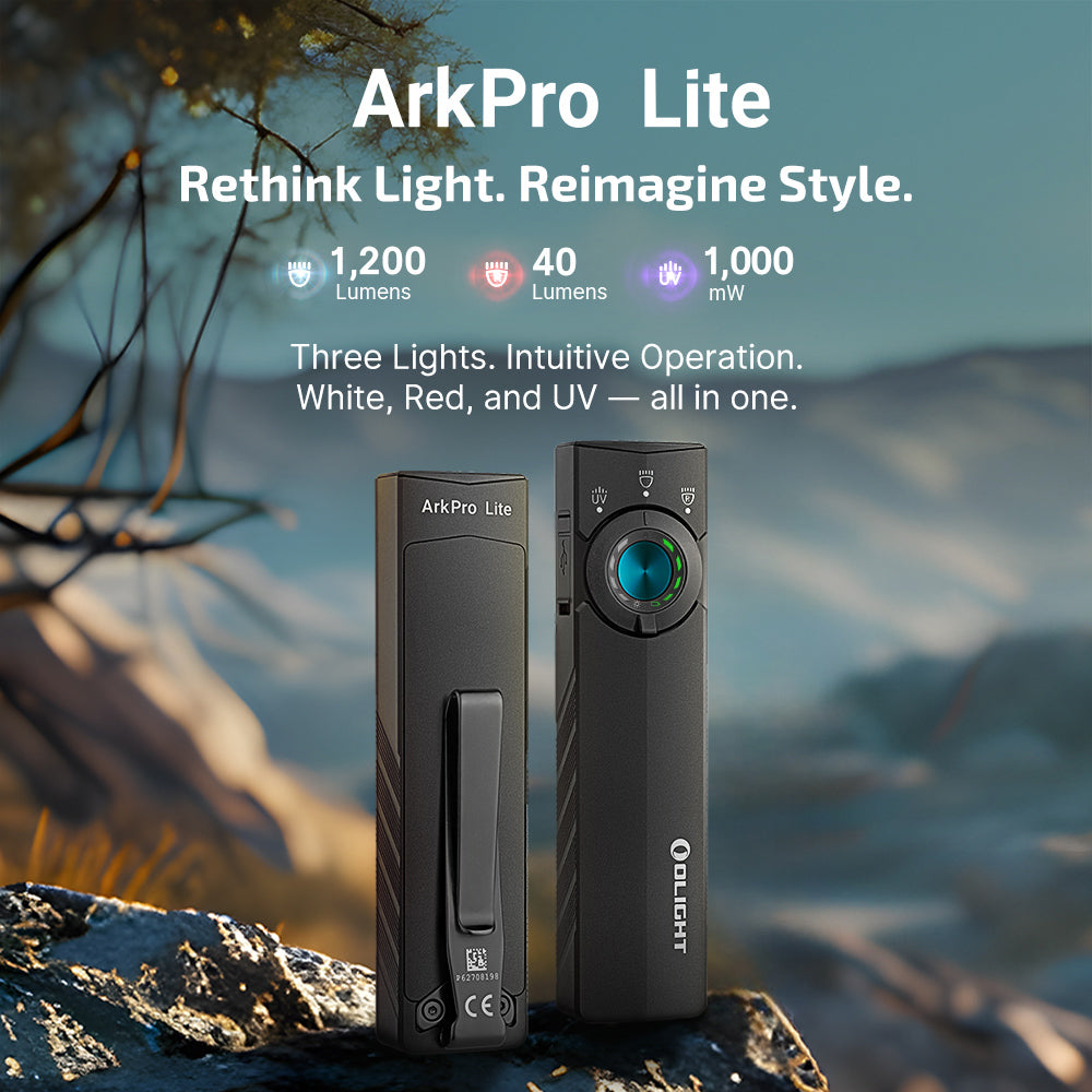Olight ArkPro Lite | lanternă EDC plată 3-în-1 | 1.200 lm