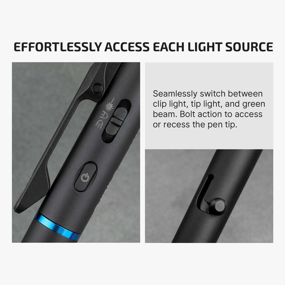 Olight O’Pen 3 | lanternă stilou multifuncțională | 120 lm + laser verde - Black