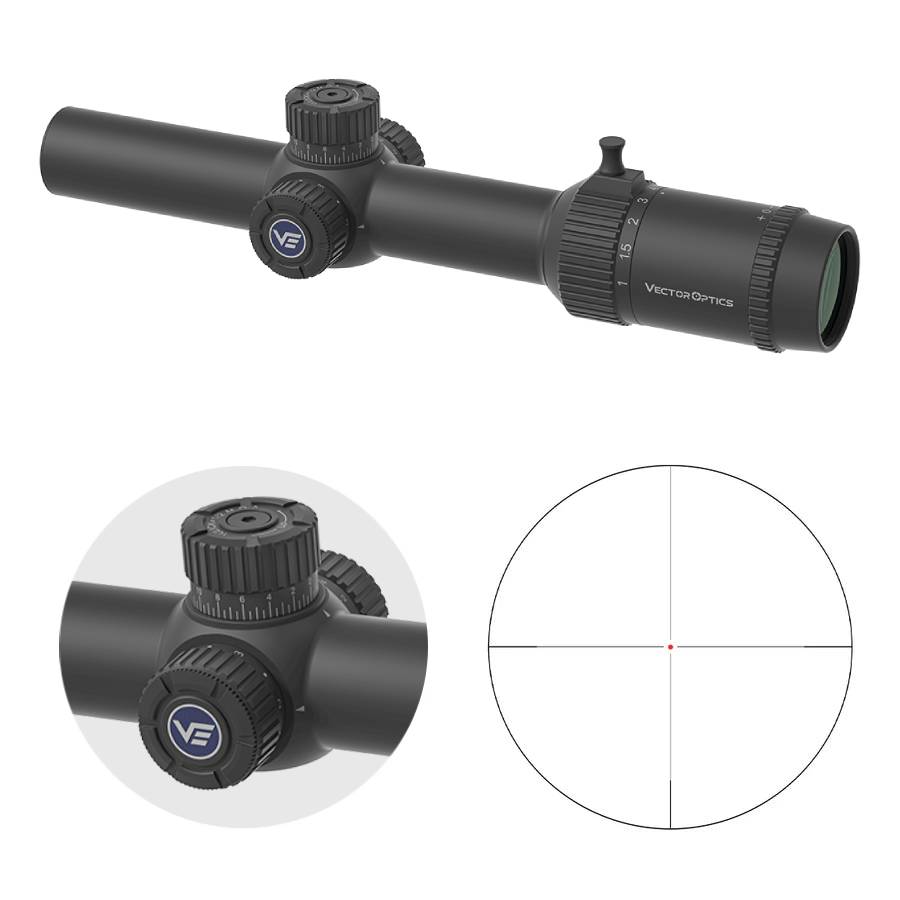 Vector Optics Forester 1-8x24 Fiber SFP lunetă de pușcă