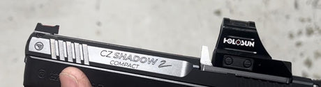 CZ Shadow 2 placă adaptor cu cătare integrată poziționată în față | Trijicon RMR footprint