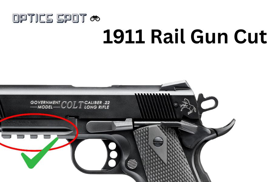 1911 [Rail Gun Cut] montură pentru colimator | Trijicon RMR footprint EGW