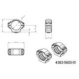 1 inch scope rings [25,4mm] | two-piece Picatinny QD Ergo base JK-N