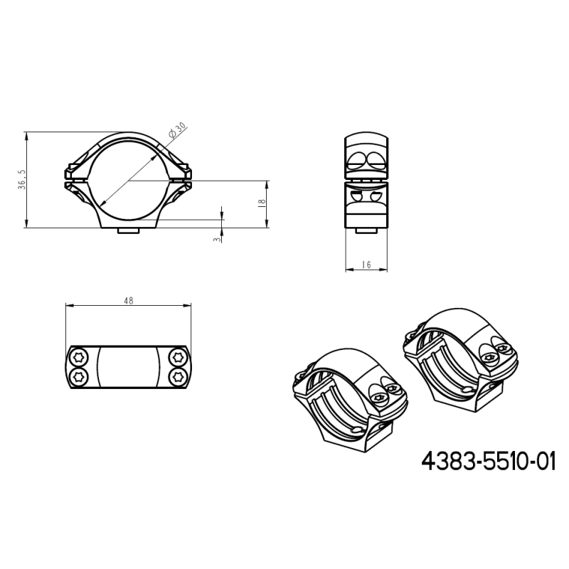 30mm scope rings | long Picatinny QD Tactical base JK-N