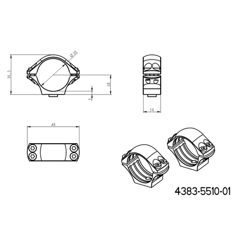 30mm scope rings | long Picatinny QD Tactical base JK-N