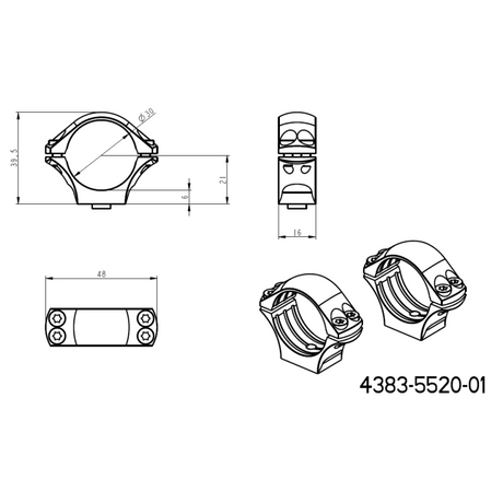 30mm scope rings | long Picatinny QD Tactical base JK-N
