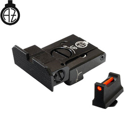 Organe de ochire reglabile pentru Glock [G17 G19 G26 & other] cu fibră optică | tip