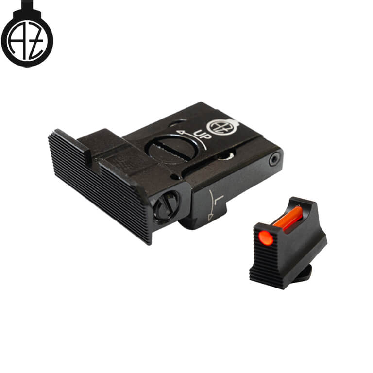 Organe de ochire reglabile pentru Glock [G17, G19, G26 & other] cu fibră optică | tip A