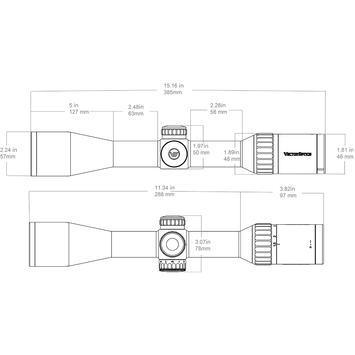 Vector Optics Continental 1.5-9x42 SFP lunetă 