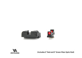 Organe de ochire joase pentru Glock Slimline [G42 G43 G43X G48] | cu fibră optică