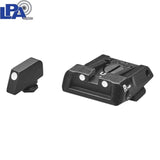 Organe de ochire reglabile pentru Glock [G17 G19 G26 & other] | cu puncte albe