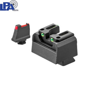 Tall organe de ochire semi-reglabile pentru Glock MOS [G17 MOS G19 MOS & other] | cu fibră optică