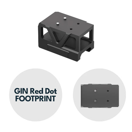 Picatinny montură pentru colimator cu ridicător [32 mm] | C-More RTS footprint