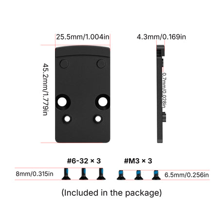 Adaptor footprint | de la Trijicon RMR la Shield RMSc & K-series footprint