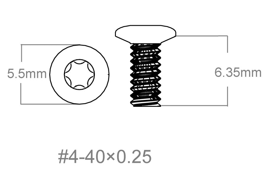 Set de șuruburi 3buc | 4-40x0.250" [T10] 