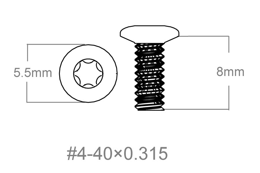 Set de șuruburi 3 buc | 4-40x0.315" [T10] 