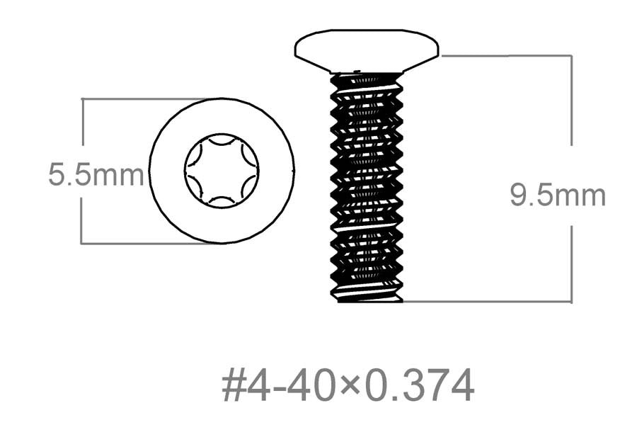 Set de șuruburi 3 buc | 4-40x0.374" [T10] 