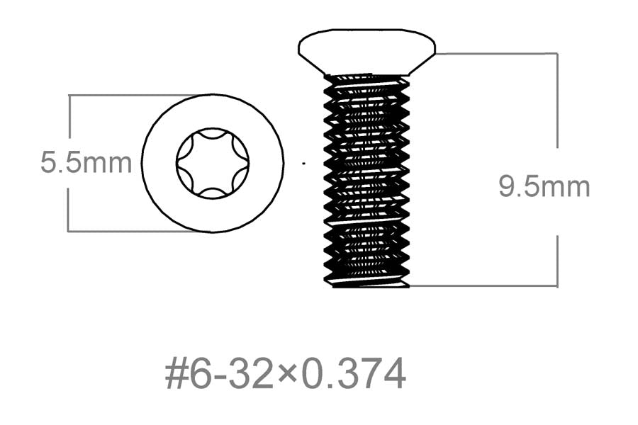 Set de șuruburi 3 buc | 6-32x0.374" [T10] 
