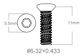 Set de șuruburi 3pcs | 6-32x0.433’’ [T10]