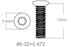 Set de șuruburi 3pcs | 6-32x0.472’’ [T10]