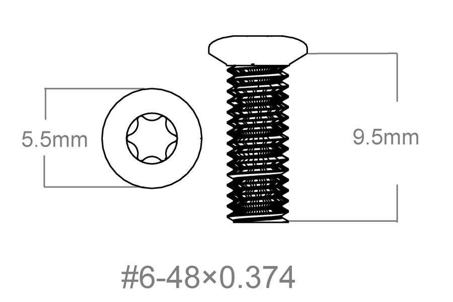 Set de șuruburi 3 buc | 6-48x0.374" [T10] 