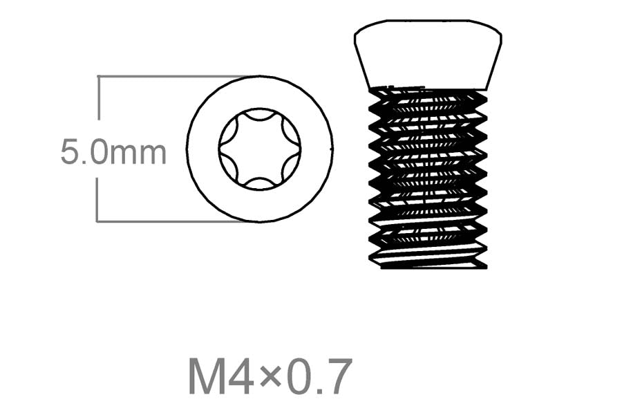 Set de șuruburi 3 buc | M4x0.7 [T10] 8 mm 
