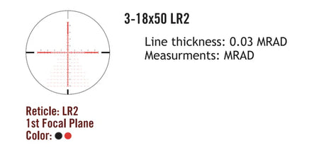 Sightmark Presidio 3-18x50 LR2 FFP lunetă de pușcă
