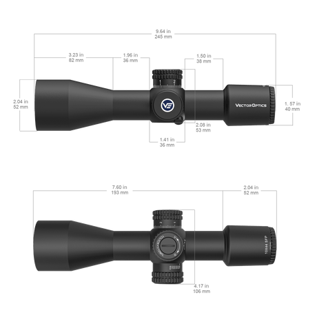 Vector Optics Veyron 10x44 SFP lunetă compactă pentru pușcă