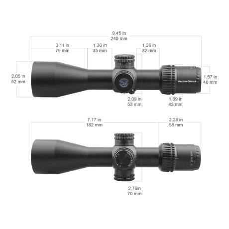 Vector Optics Veyron 3-12x44 SFP lunetă compactă pentru pușcă