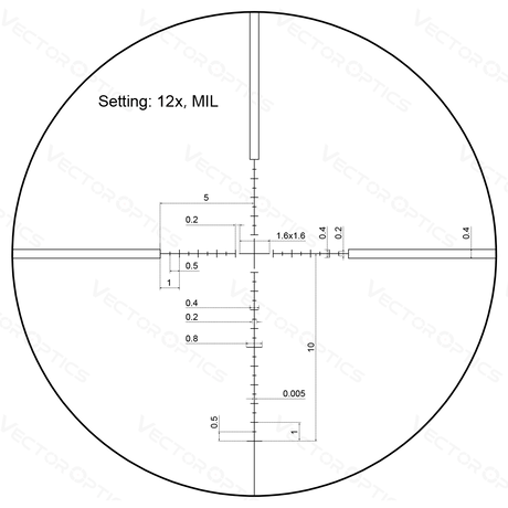 Vector Optics Veyron 3-12x44 SFP lunetă compactă pentru pușcă
