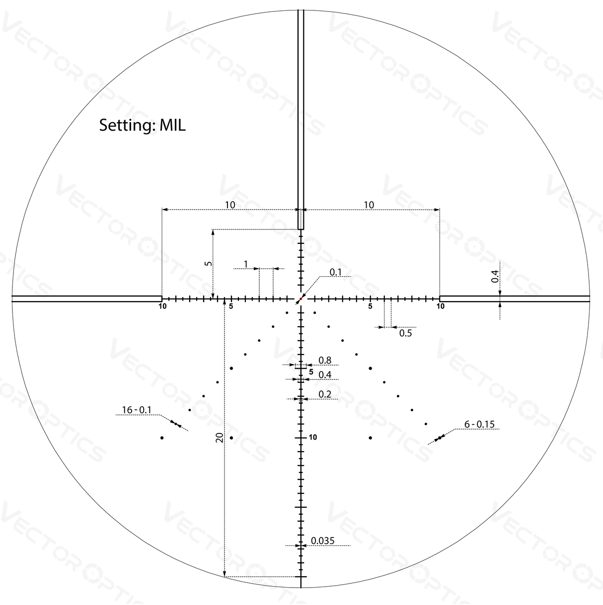 Vector Optics Veyron 4-16x44 IR First Focal Plane Illuminated rifle scope Vector Optics