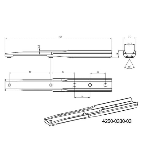 Adaptor pentru InfiRay Rico RL 42 RH 50 | bază Blaser