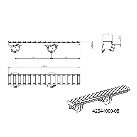 Adaptor pentru șină Picatinny | bază Blaser