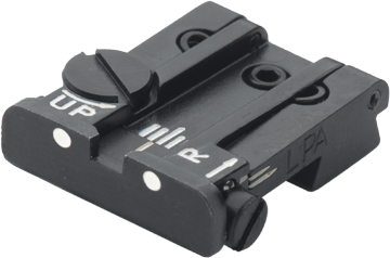 Browning Hi-Power [Sport Vigilante Mark III Practical HP40] cătare reglabilă | puncte albe