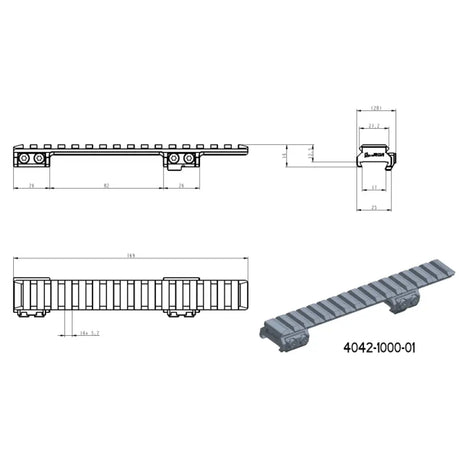 CZ 500 & CZ 557 șină Picatinny | Long