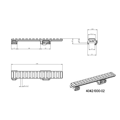 CZ 550 & CZ 557 șină Picatinny | Scurtă