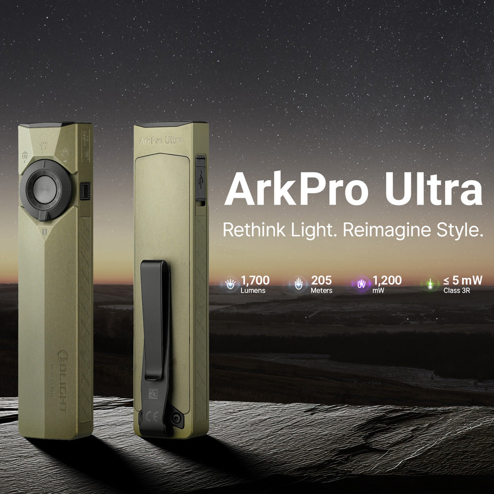 Olight ArkPro Ultra | lanternă EDC plată 4-în-1 | 1.700 lm - Olive Green