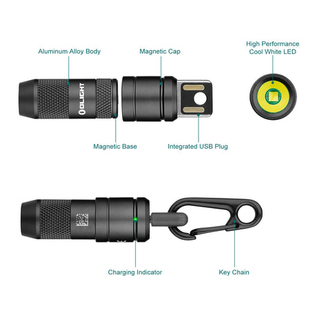 Olight imini 2 | mini lanternă reîncărcabilă pentru breloc | 50 lm