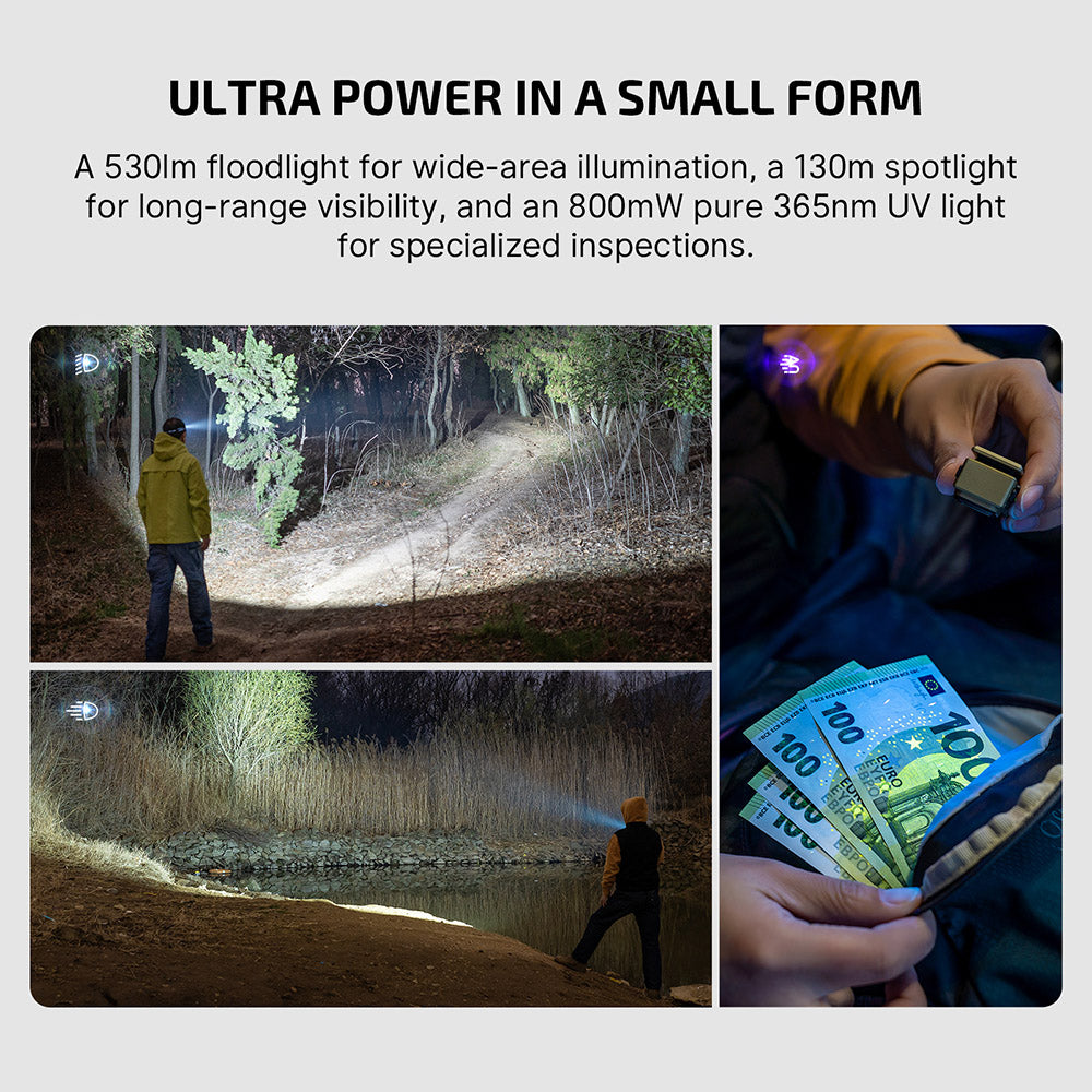Olight Oclip Ultra | lanternă EDC 3-în-1 cu clips | 530 lm - Olive Green