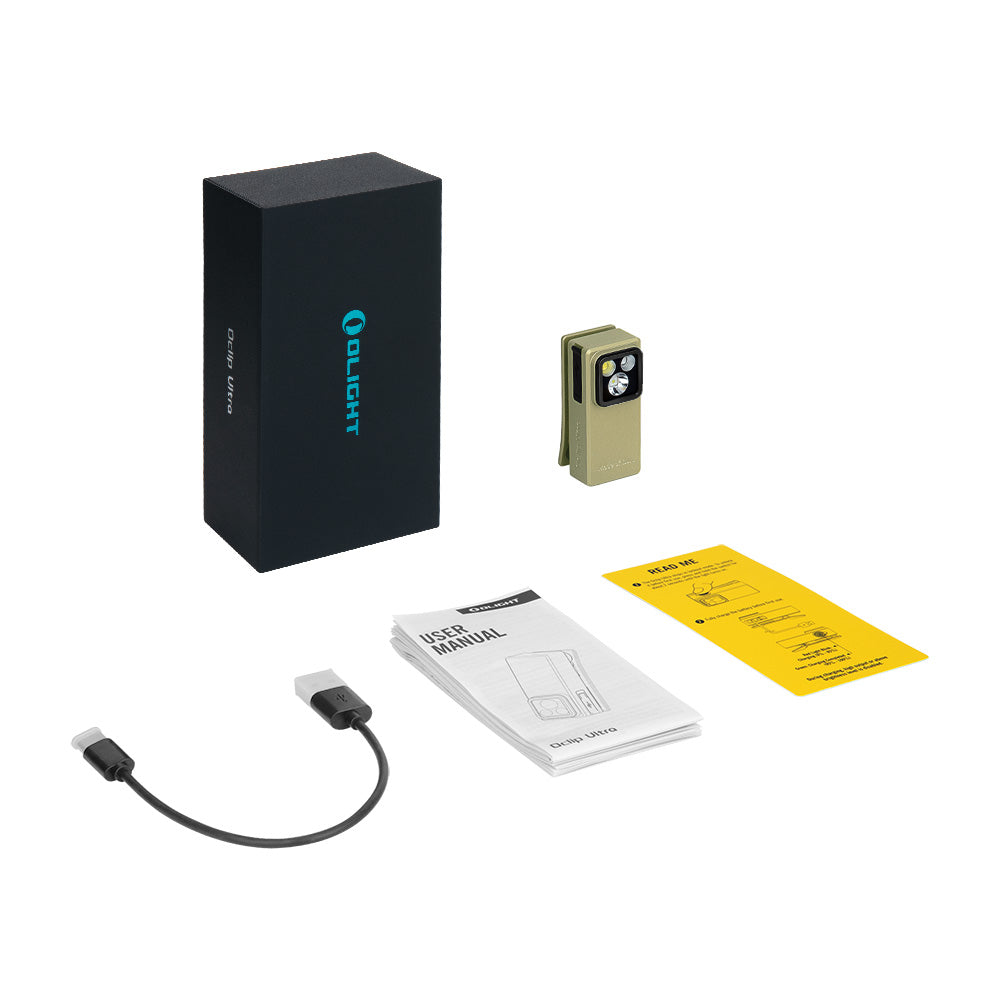 Olight Oclip Ultra | lanternă EDC 3-în-1 cu clips | 530 lm - Olive Green