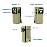 Olight Oclip Ultra | lanternă EDC 3-în-1 cu clips | 530 lm - Olive Green